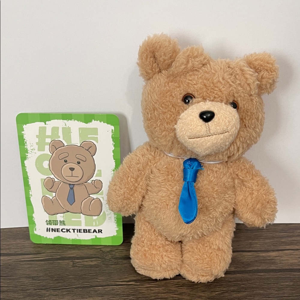 POP MART Ted2 Teddy Bear Action Plush Pendant - Necktie Bear